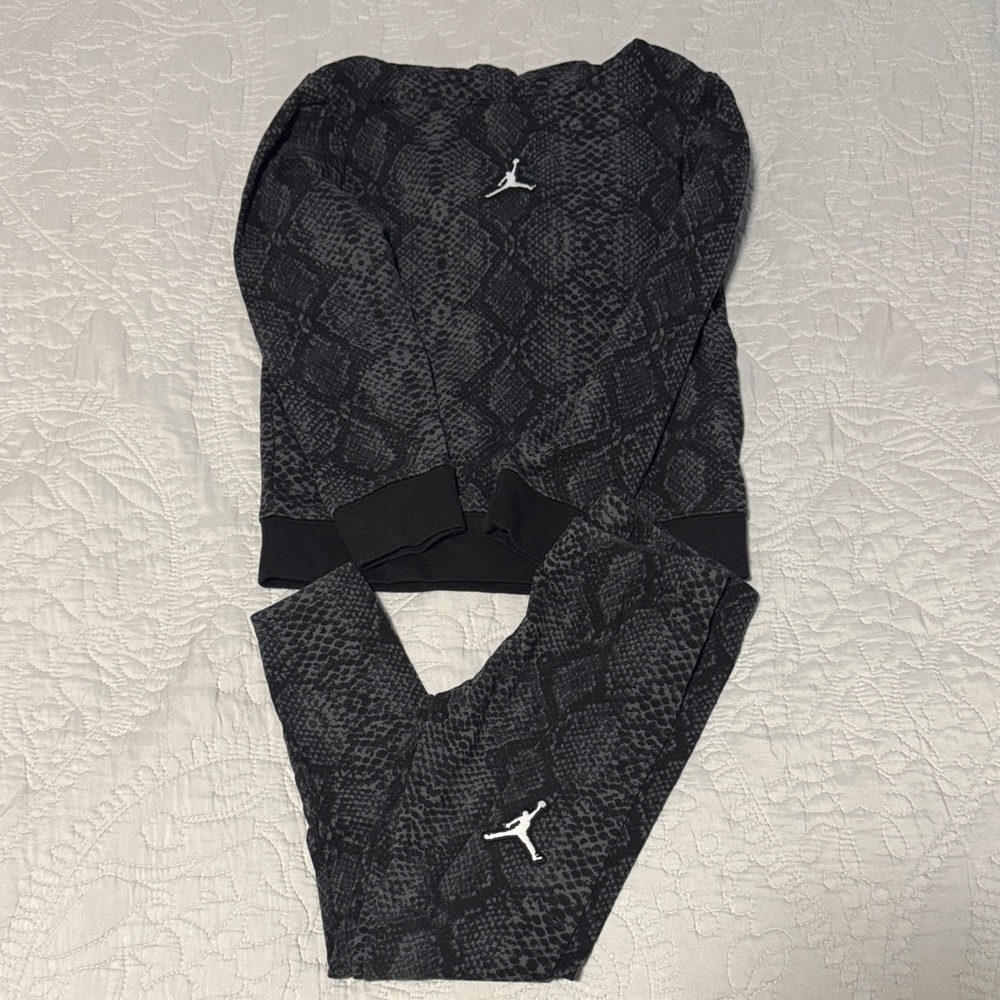 Jordan Black and Gray Kids Matching Set